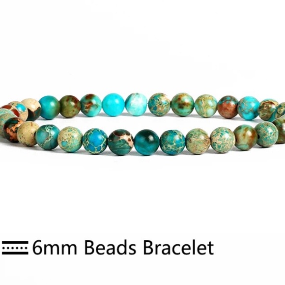 6mm Natural Turquoise Bracelet - Picture 1 of 4